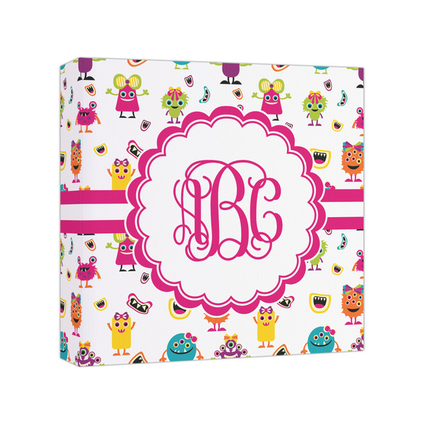 Custom Girly Monsters Canvas Print - 8x8 (Personalized)