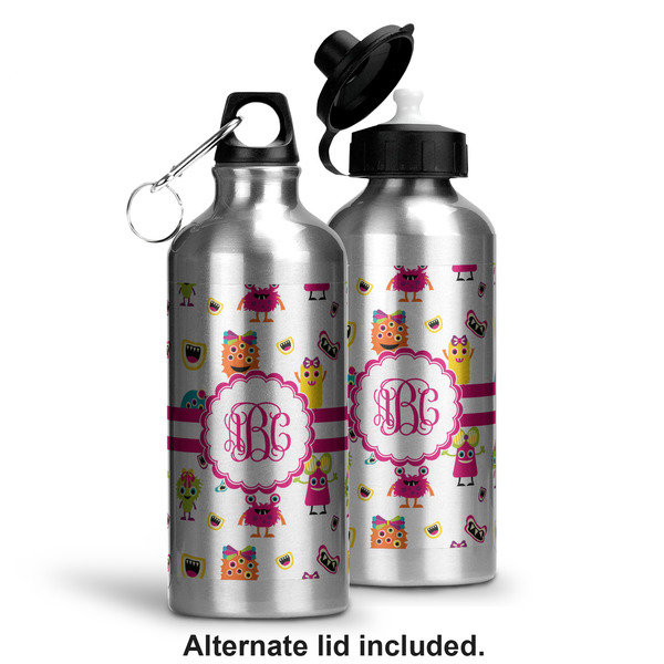Girly Monsters Aluminum Water Bottle - Alternate lid options