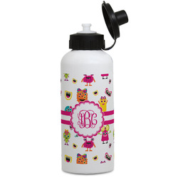 Girly Monsters Water Bottles - Aluminum - 20 oz - White (Personalized)
