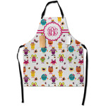 Girly Monsters Apron With Pockets w/ Monogram