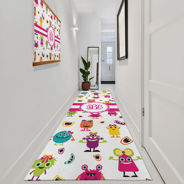 Girly Monsters Area Rug Sizes - In Context (vertical)