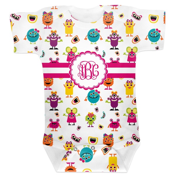 Custom Girly Monsters Baby Bodysuit 12-18 (Personalized)