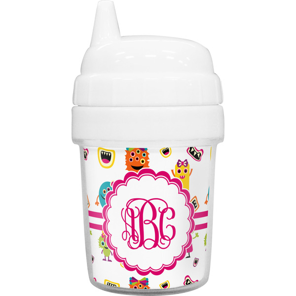 Custom Girly Monsters Baby Sippy Cup (Personalized)