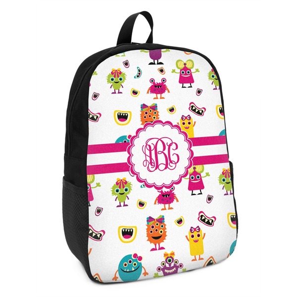 Custom Girly Monsters Kids Backpack (Personalized)