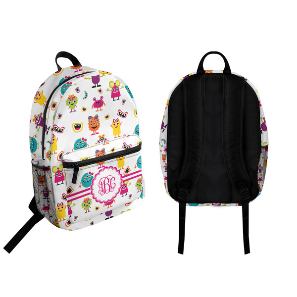 Girly Monsters Backpack front and back - Apvl