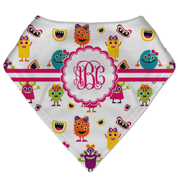 Custom Girly Monsters Bandana Bib (Personalized)