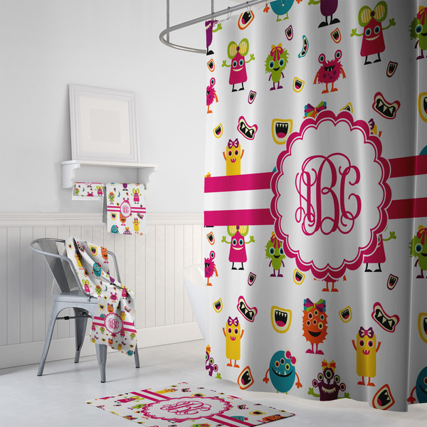 Girly Monsters Bath Towel Sets - 3-piece - In Context