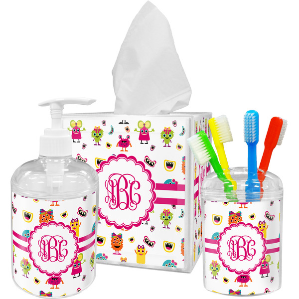 Girly Monsters Bathroom Accessories Set