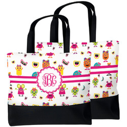 Girly Monsters Beach Tote Bag (Personalized)