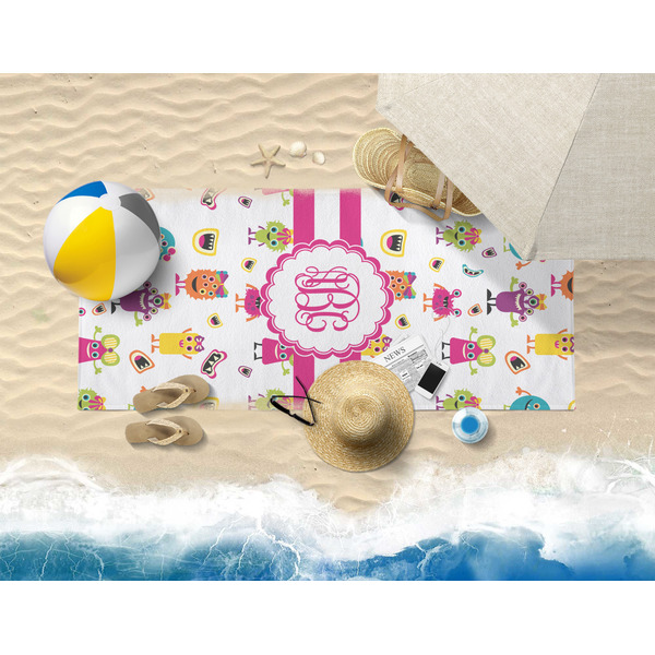 Girly Monsters Beach Towel Lifestyle