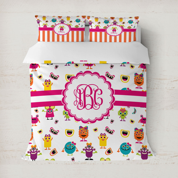 Custom Girly Monsters Duvet Cover (Personalized)