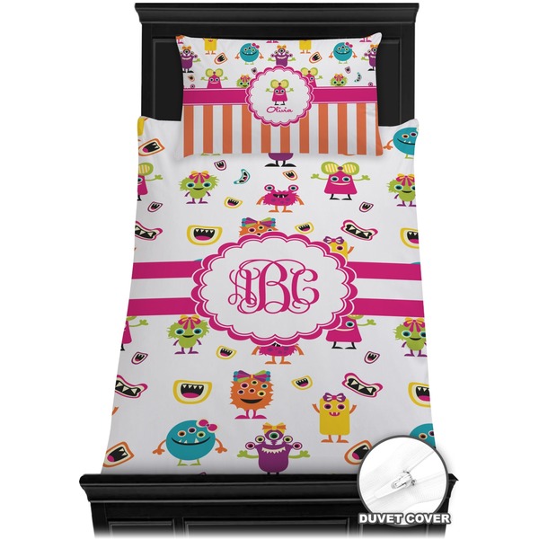 Girly Monsters Bedding Set (Twin) - Duvet