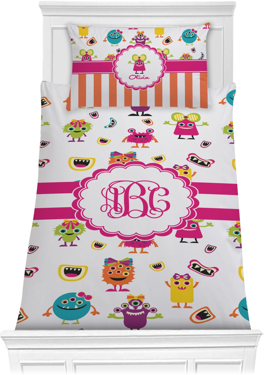Girly Monsters Comforter Set Twin (Personalized) YouCustomizeIt