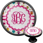 Girly Monsters Cabinet Knob (Black) (Personalized)
