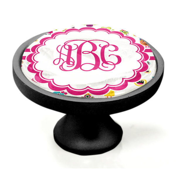 Girly Monsters Black Custom Cabinet Knob (Side)