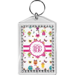 Girly Monsters Bling Keychain (Personalized)
