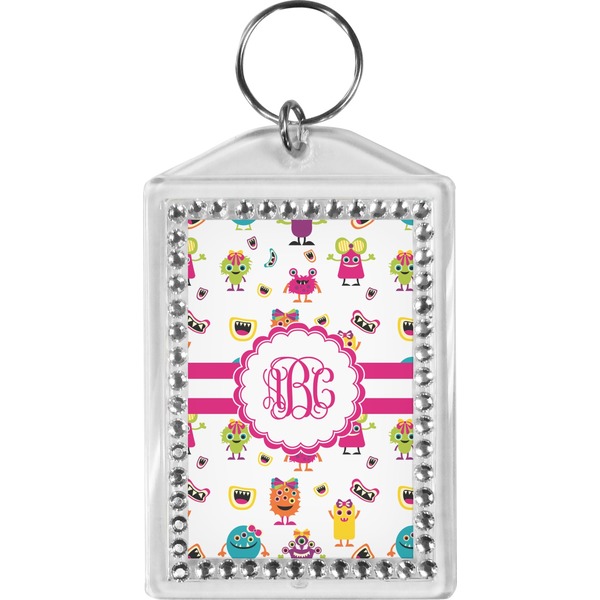 Custom Girly Monsters Bling Keychain (Personalized)