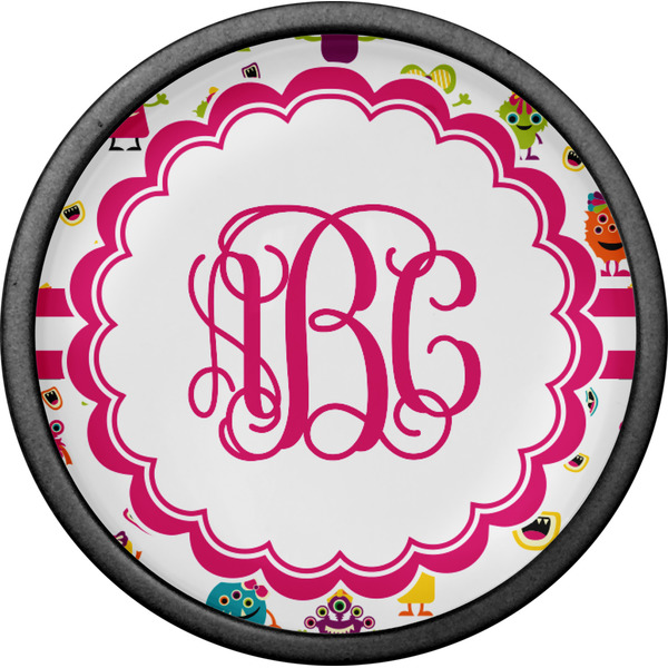 Girly Monsters Cabinet Knob - Black - Front