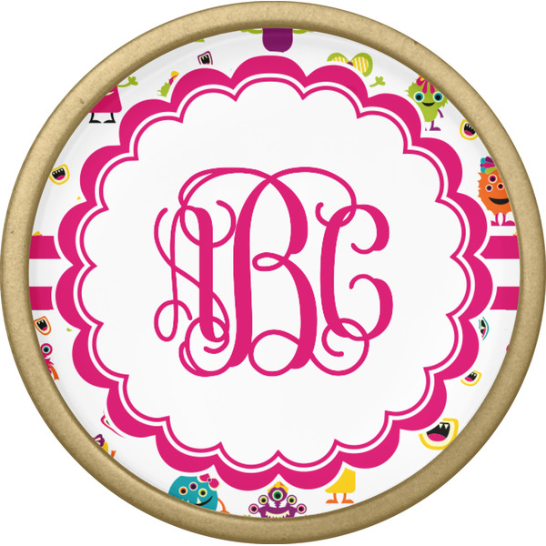 Girly Monsters Cabinet Knob - Gold - Front