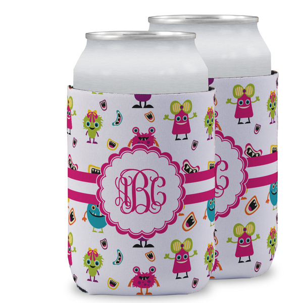 Custom Girly Monsters Can Cooler (12 oz) w/ Monogram