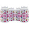 Girly Monsters Can Cooler (12 oz) - Set of 4 w/ Monogram