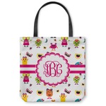 Girly Monsters Canvas Tote Bag - Small - 13"x13" (Personalized)