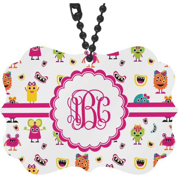 Custom Girly Monsters Rear View Mirror Decor (Personalized)