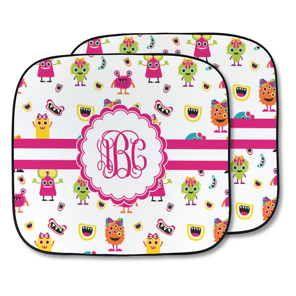 Custom Girly Monsters Car Sun Shade - Two Piece (Personalized)