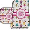 Girly Monsters Car Floor Mats Set - 2 Front & 2 Back (Personalized)