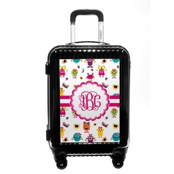 Girly Monsters Carry On Hard Shell Suitcase (Personalized)