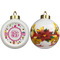 Girly Monsters Ceramic Christmas Ornament - Poinsettias (APPROVAL)