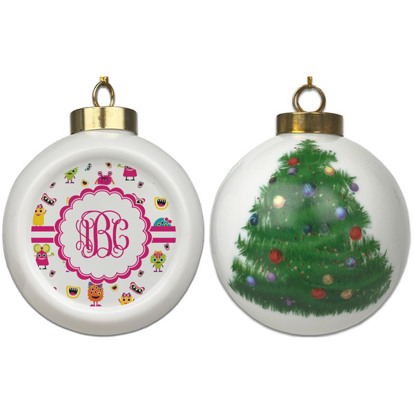 Girly Monsters Ceramic Christmas Ornament - X-Mas Tree (APPROVAL)