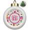 Girly Monsters Ceramic Christmas Ornament - Xmas Tree (Front View)