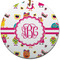 Girly Monsters Ceramic Flat Ornament - Circle (Front)