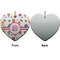 Girly Monsters Ceramic Flat Ornament - Heart Front & Back (APPROVAL)