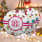 Girly Monsters Ceramic Ornament w/ Monogram
