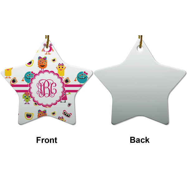 Girly Monsters Ceramic Flat Ornament - Star Front & Back (APPROVAL)