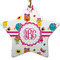 Girly Monsters Star Ceramic Ornament w/ Monogram