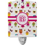 Girly Monsters Ceramic Night Light (Personalized)