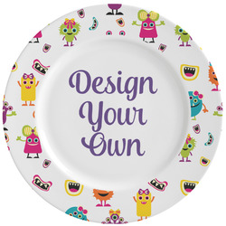 Girly Monsters Ceramic Dinner Plates (Set of 4) (Personalized)