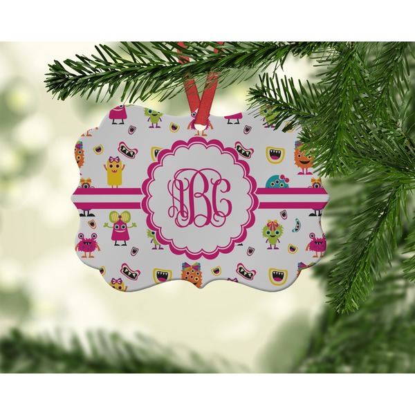 Girly Monsters Christmas Ornament (On Tree)