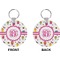 Girly Monsters Circle Keychain (Front + Back)