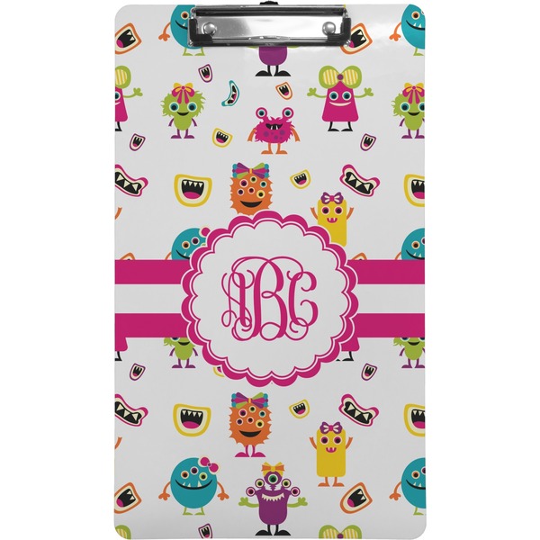 Custom Girly Monsters Clipboard (Legal Size) (Personalized)