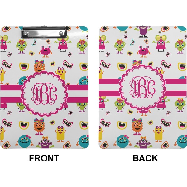 Girly Monsters Clipboard (Letter) (Front + Back)