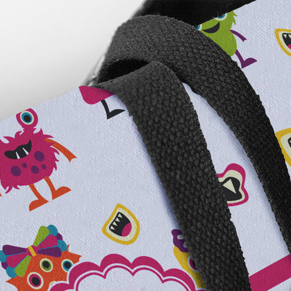 Girly Monsters Closeup of Tote w/Black Handles