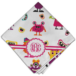 Girly Monsters Cloth Dinner Napkin - Single w/ Monogram
