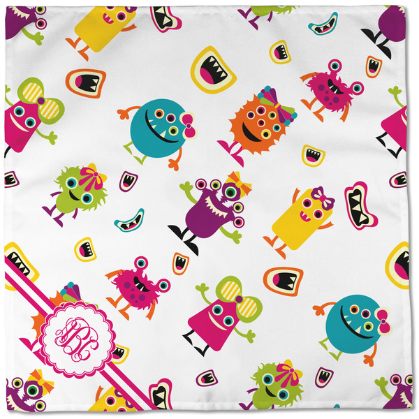 Girly Monsters Cloth Napkins - Personalized Dinner (Full Open)