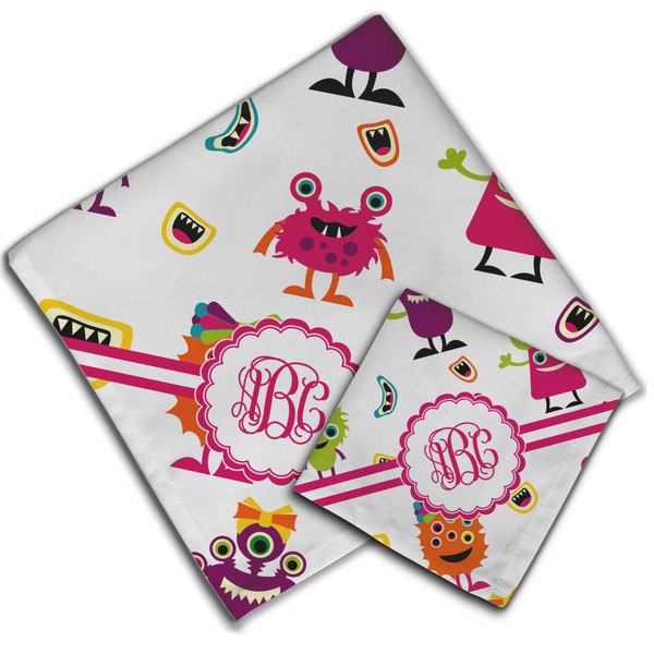 Girly Monsters Cloth Napkins - Personalized Lunch & Dinner (PARENT MAIN)