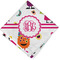 Girly Monsters Cloth Napkins - Personalized Lunch (Folded Four Corners)