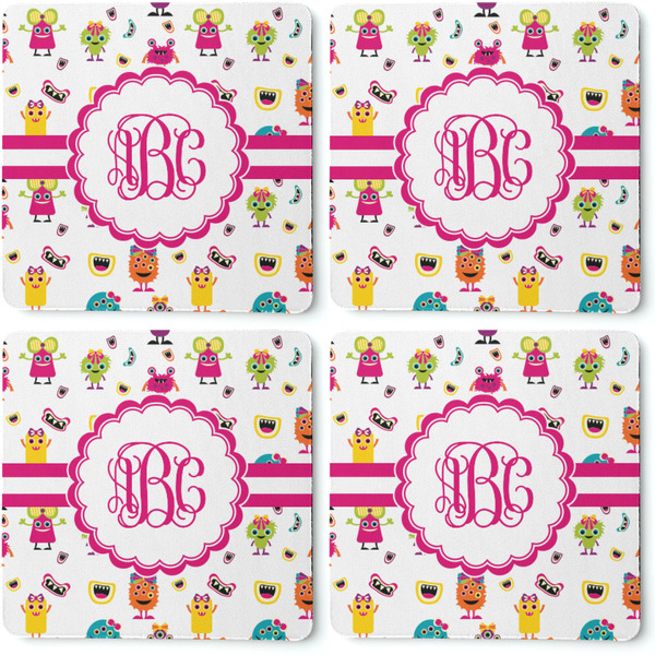 Girly Monsters Coaster Rubber Back - Apvl